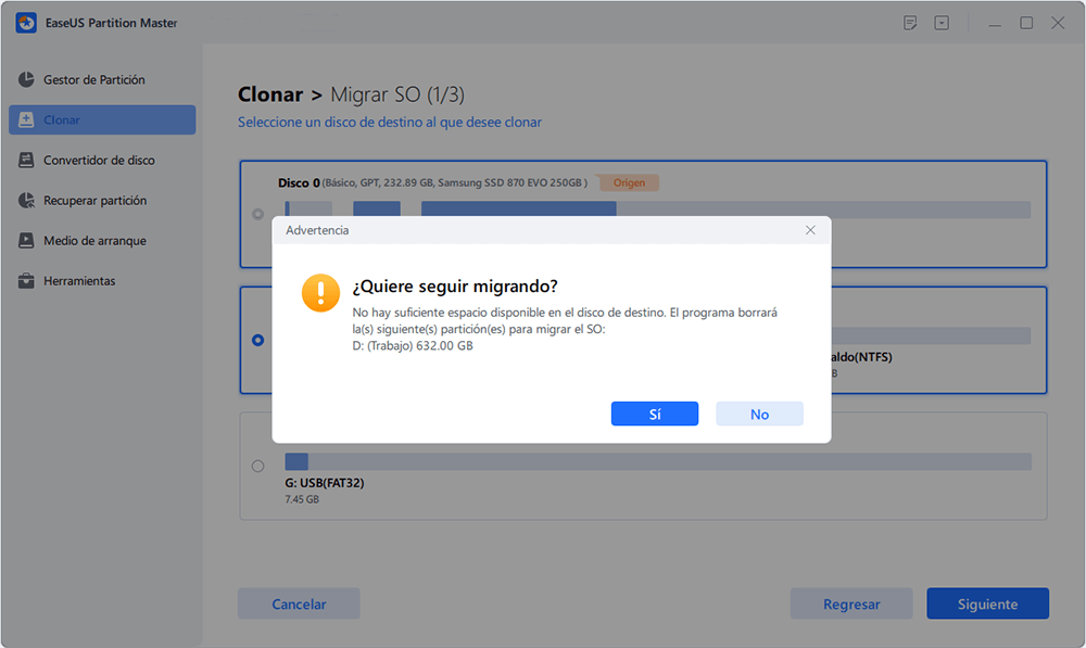 migrar su sistema operativo a un nuevo disco.