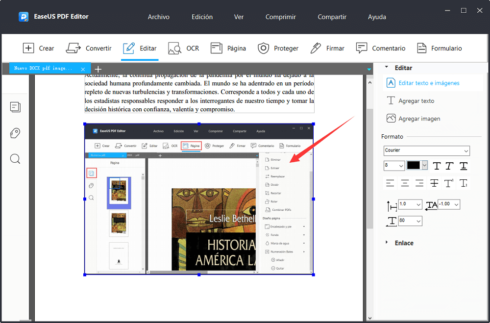 EaseUS PDF Editor Seleccionar Imágenes