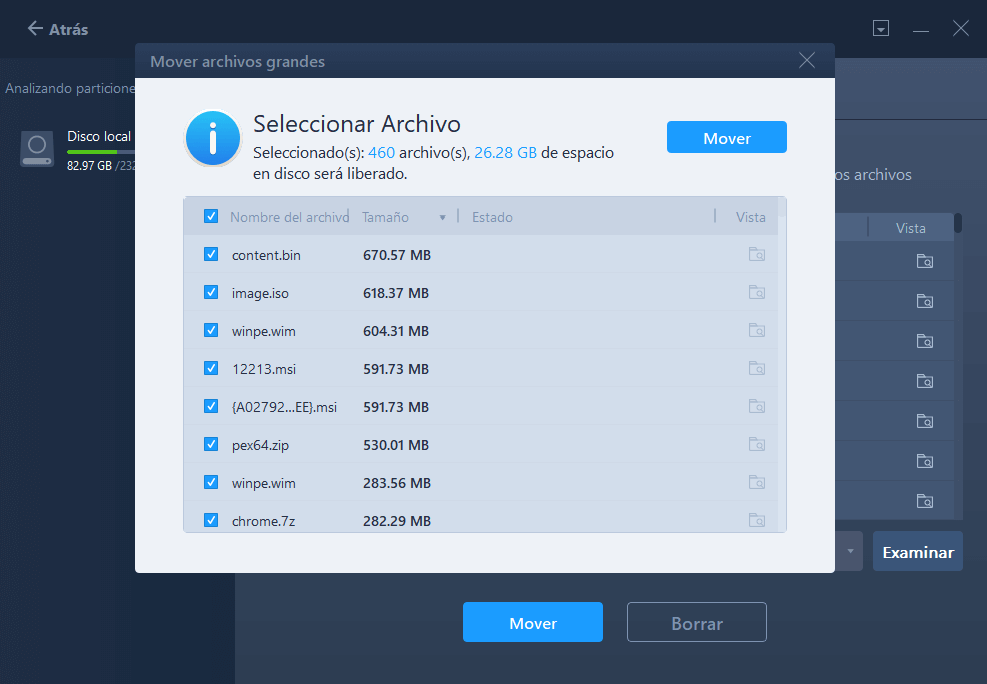 Mover archivos de una unidad a otra