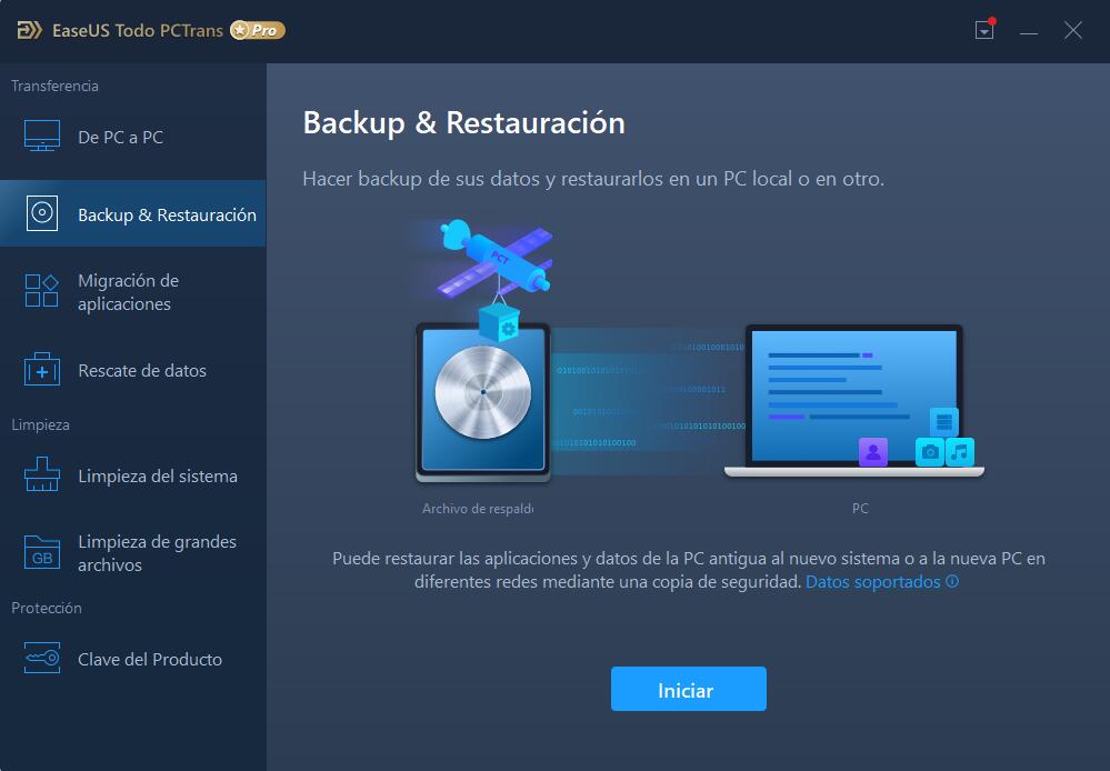 Seleccione Copia de seguridad y restauración
